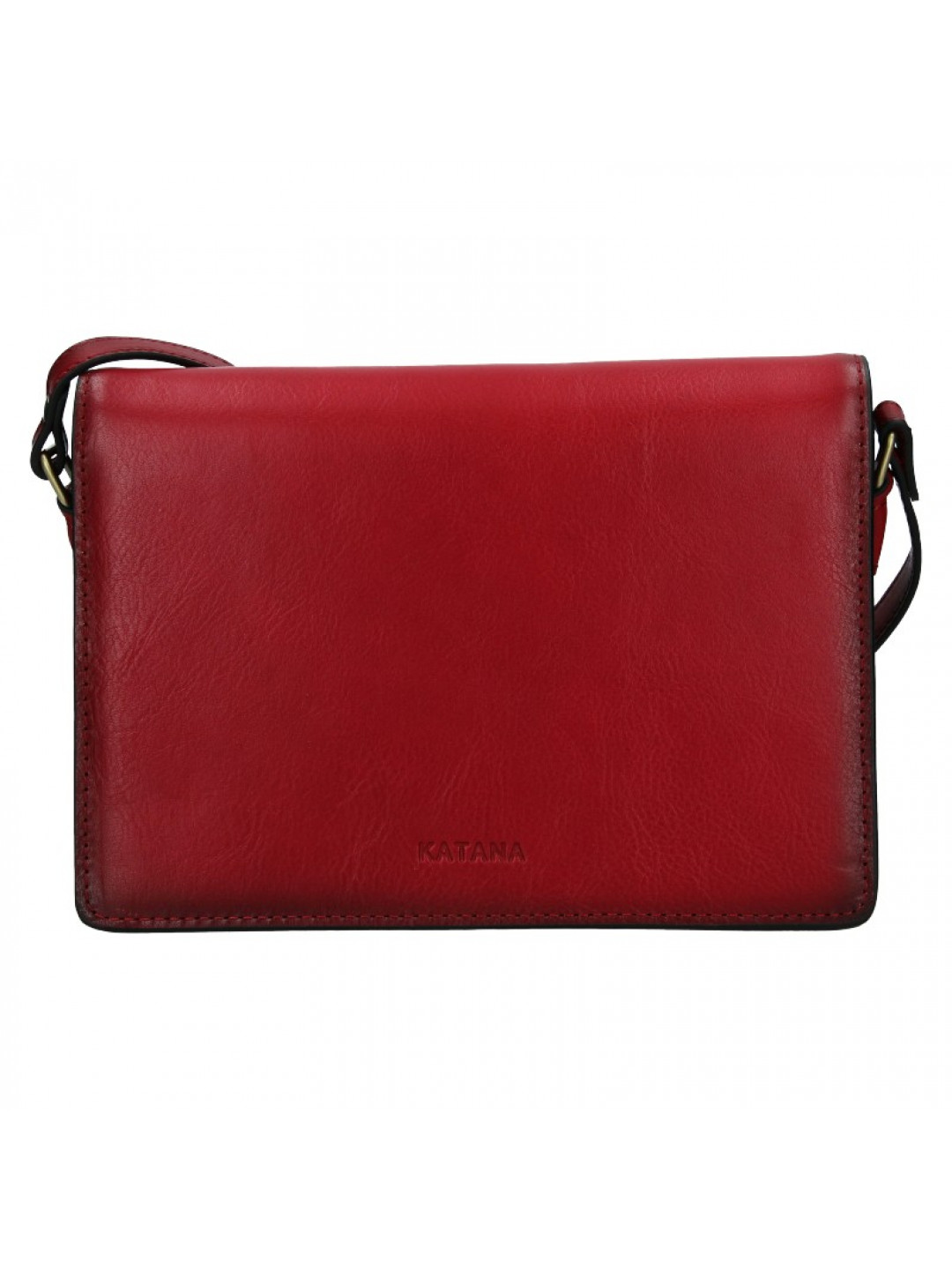 Kožená dámská crosbody kabelka Katana Amande – tmavě červená